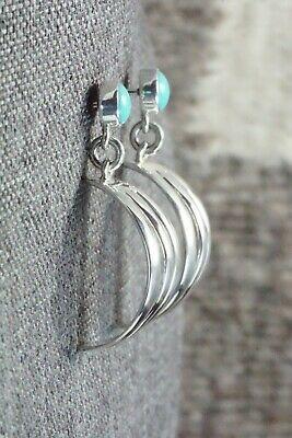 Turquoise & Sterling Silver Earrings - James Bahe - High Lonesome Trading