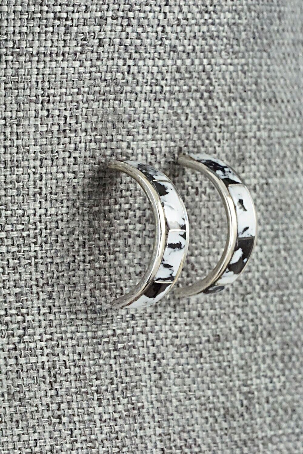 White Buffalo & Sterling Silver Earrings - Claresse Kylestewa