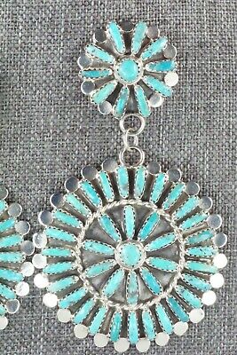 Turquoise & Sterling Silver Earrings - Lavell Byjoe