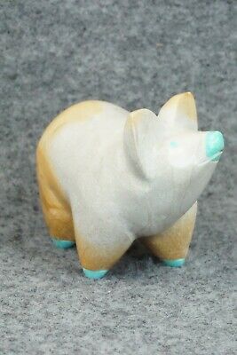 Pig Zuni Fetish Carving - Enrike Leekya