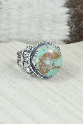 Turquoise & Sterling Silver Ring - Samuel Yellowhair - Size 7