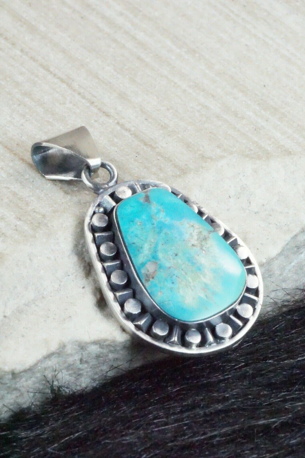 Turquoise and Sterling Silver Pendant - Sharon McCarthy