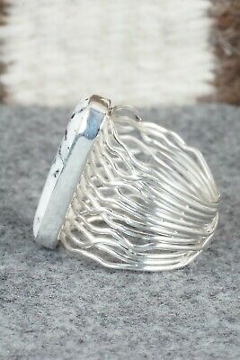 White Buffalo & Sterling Silver Ring - Murphy Platero - Size 10.25