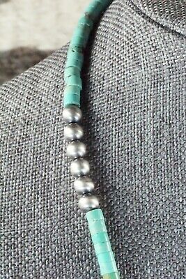 Turquoise & Sterling Silver Necklace - Navajo - High Lonesome Trading
