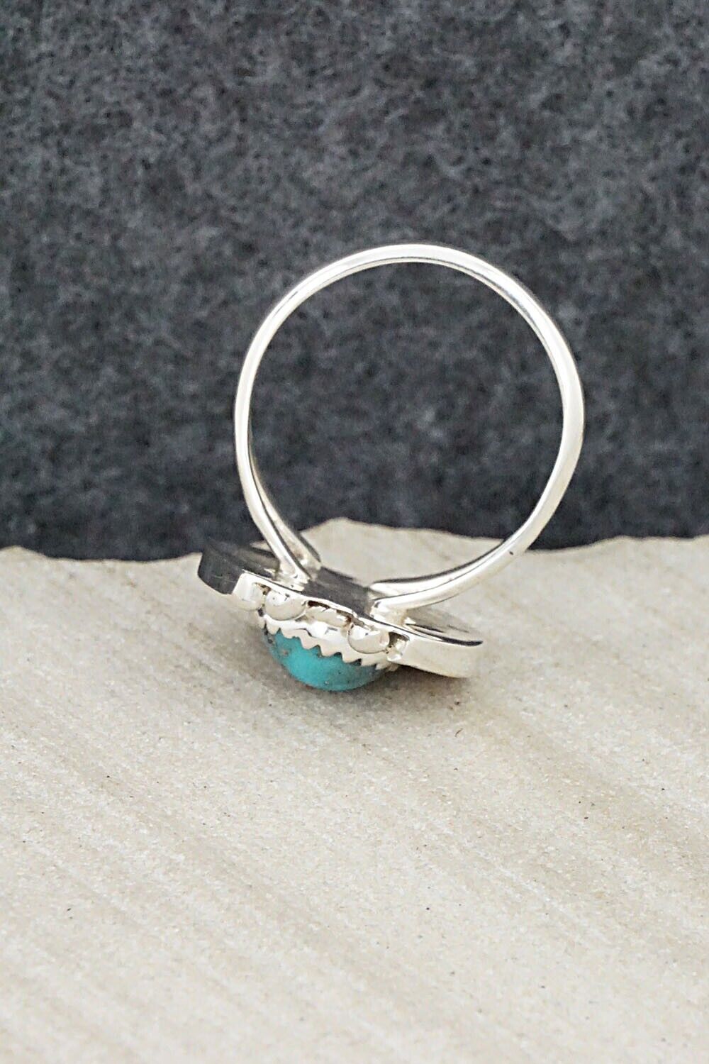 Turquoise & Sterling Silver Ring - Alice Rose Saunders - Size 7