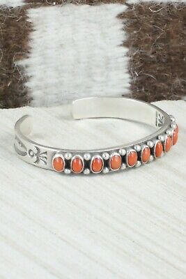Coral and Sterling Silver Bracelet - Ernest Begay