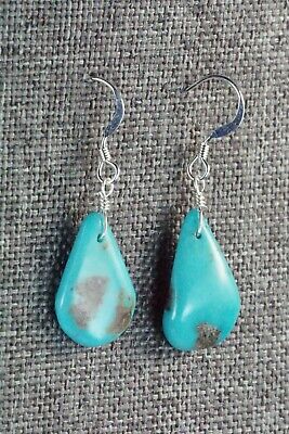 Turquoise & Sterling Silver Earrings - Navajo