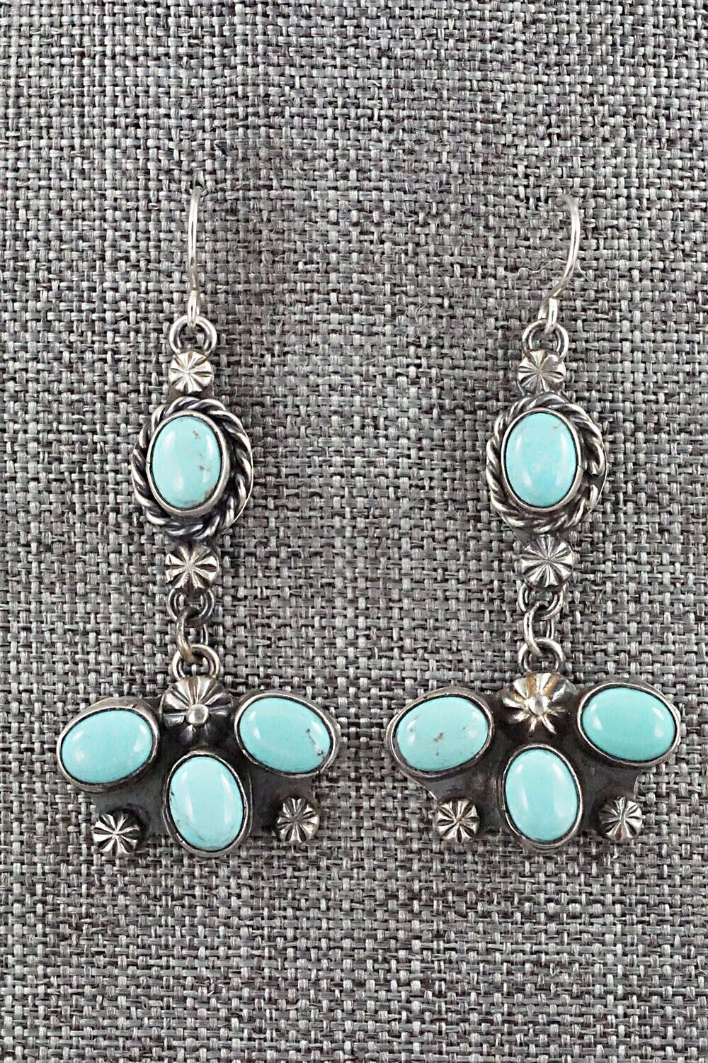 Turquoise & Sterling Silver Earrings - Wilson Dawes
