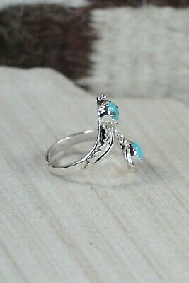 Navajo Turquoise and Sterling Silver Ring - Etta Belin - Size 8