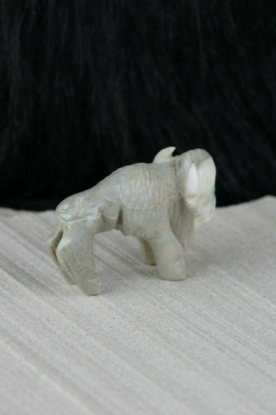 Buffalo Zuni Fetish Carving - Jonas Hastito - High Lonesome Trading