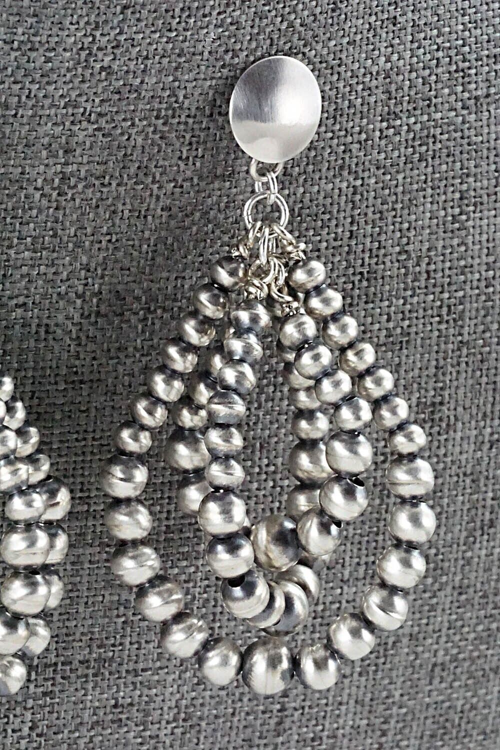 Sterling Silver Navajo Pearl Earrings - Amanda Perry