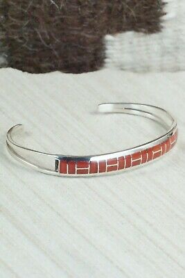 Coral & Sterling Silver Bracelet - Glendis Tsadiasi