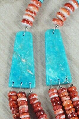 Spiny Oyster & Turquoise Necklace - Lupe Lovato