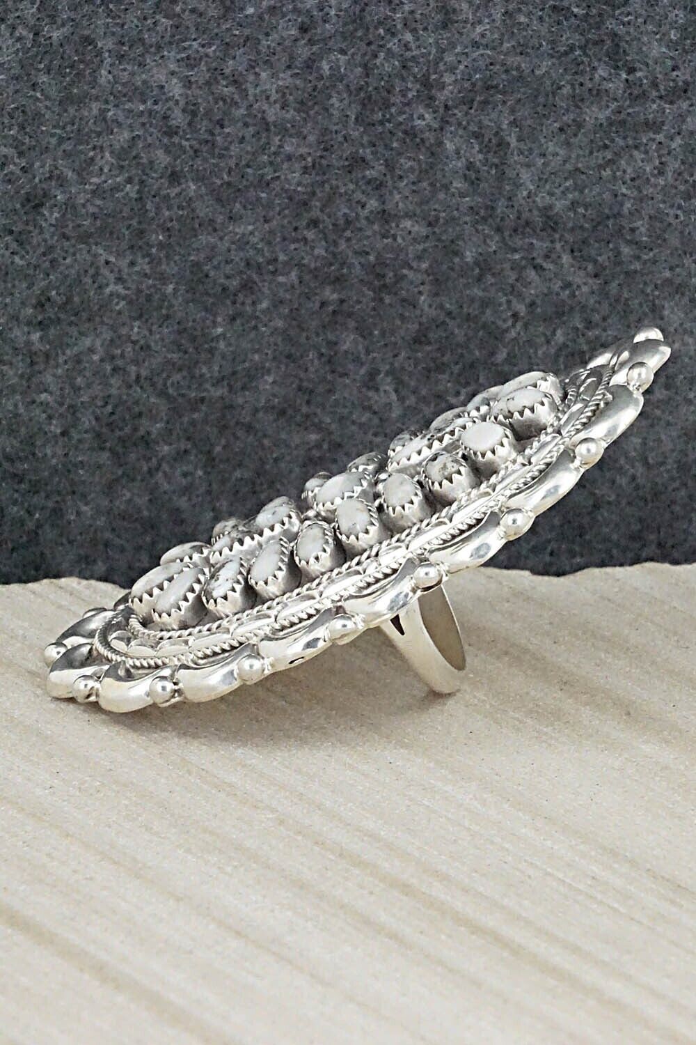 White Buffalo & Sterling Silver Ring - Jaz Wilson - Size 8.5