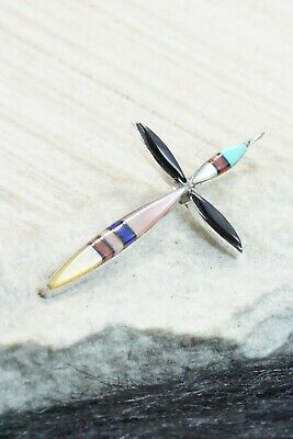Multi Stone & Sterling Silver Pendant - Lynette Bowannie