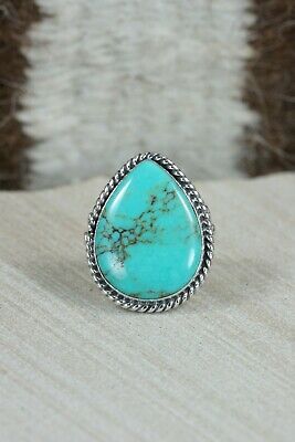 Navajo Turquoise and Sterling Silver Ring - Tom Dinetso - Size 4.25
