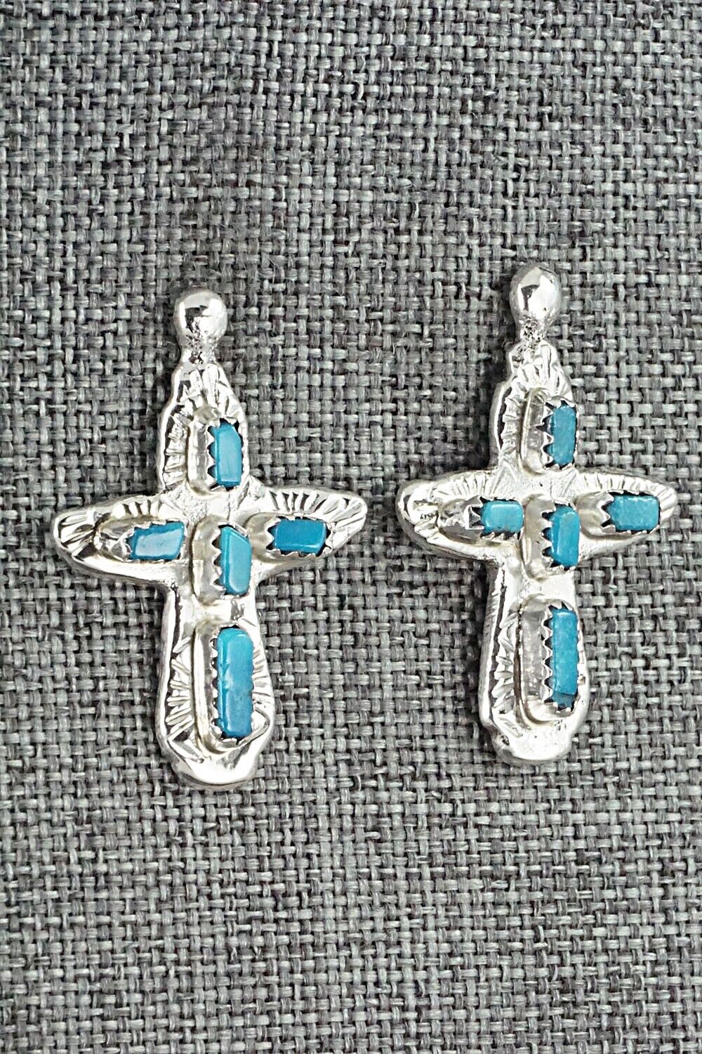 Turquoise & Sterling Silver Earrings - Verona Quam
