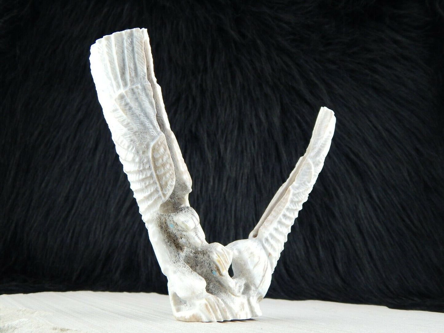 Eagle Zuni Fetish Carving - Jerrold Lahaleon - High Lonesome Trading