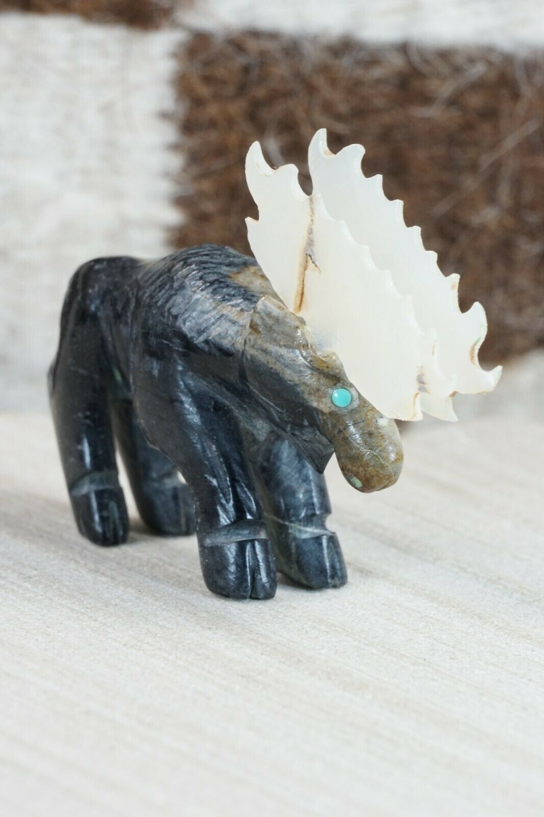 Moose Zuni Fetish Carving - Jonas Hastito