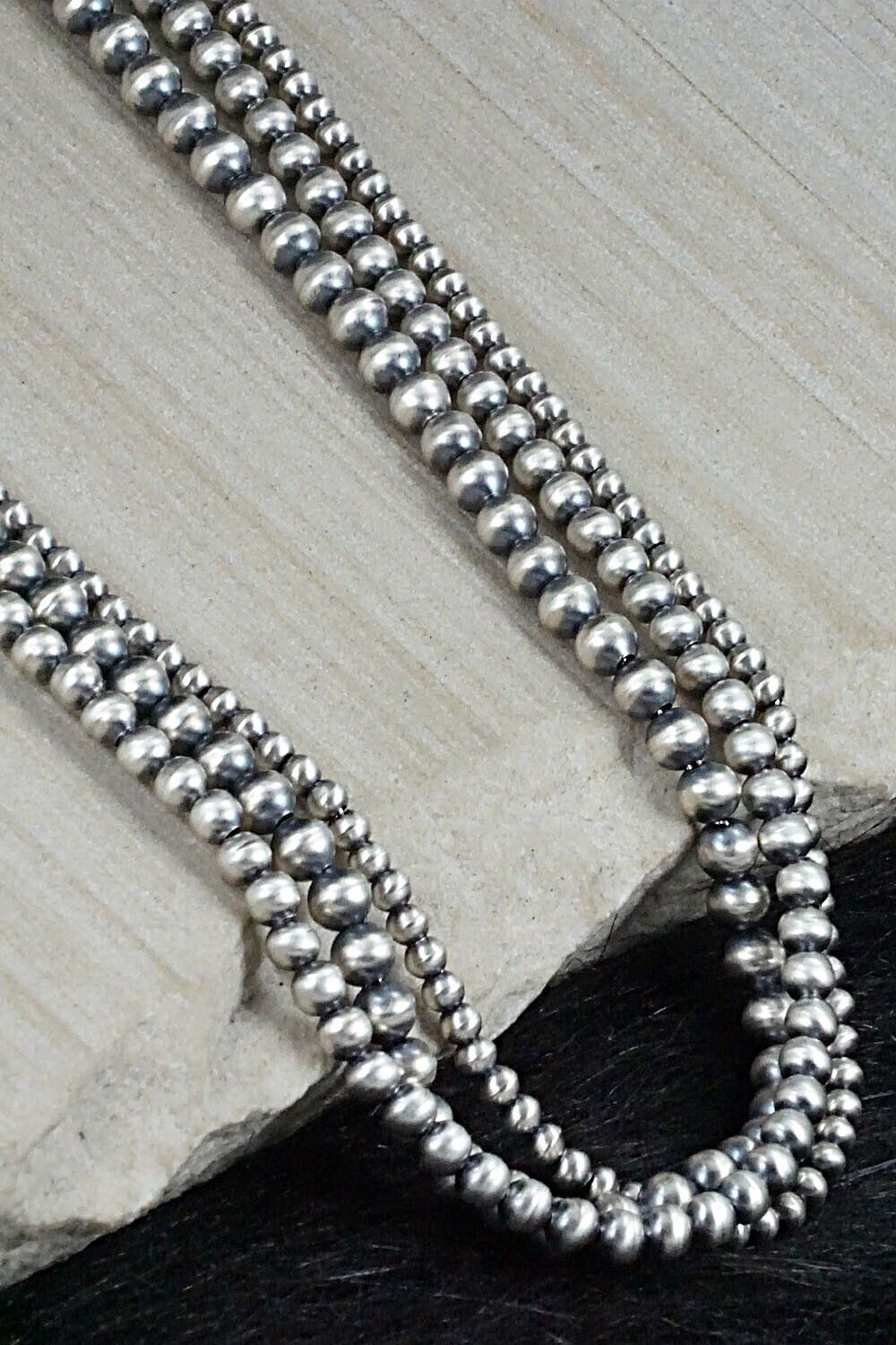 Sterling Silver Navajo Pearl Necklace - Jan Mariano