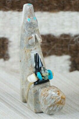 Wolf Zuni Fetish Carving - Donovan Laiwakete - High Lonesome Trading