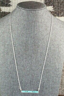 Turquoise & Sterling Silver Necklace - Rolanda Natachu