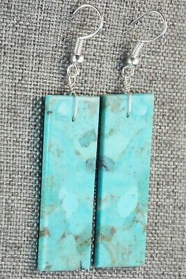 Turquoise & Sterling Silver Earrings - Navajo
