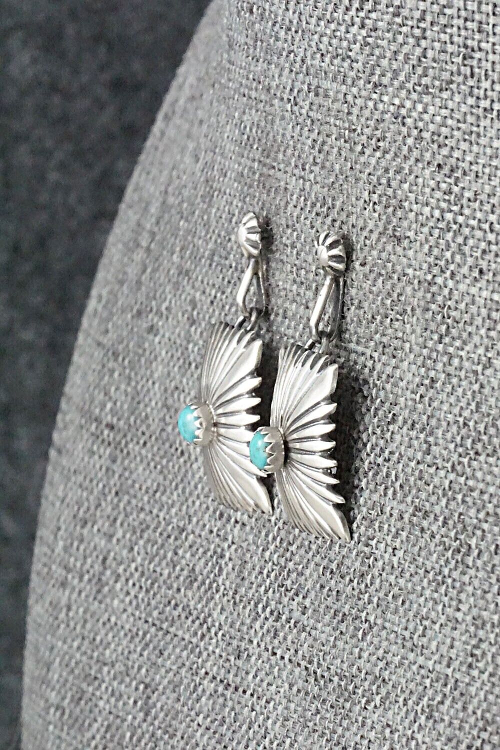 Turquoise & Sterling Silver Earrings - Emery Spencer