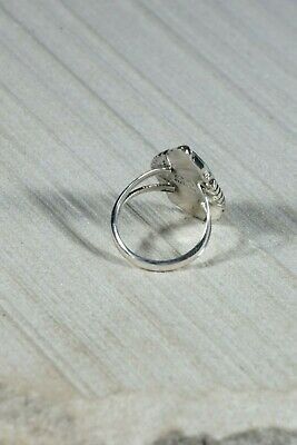 Navajo Turquoise and Sterling Silver Ring - Genevieve Francisco - Size 7.75 - High Lonesome Trading