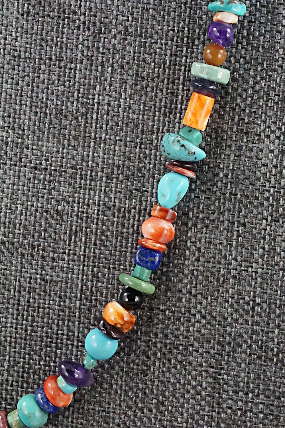 Multi Stone and Sterling Silver Necklace - Helen Tsosie