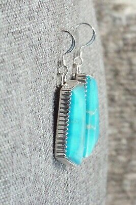 Turquoise & Sterling Silver Earrings - Alvin Joe