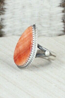 Spiny Oyster & Sterling Silver Ring - Selina Warner - Size 7.75