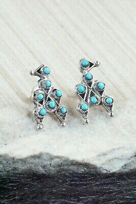Turquoise & Sterling Silver Earrings - Waylon Johnson - High Lonesome Trading