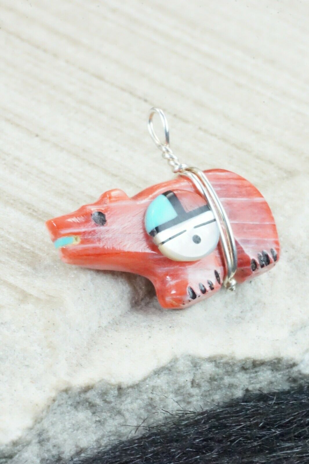 Spiny Oyster & Sterling Silver Pendant - Darrin Boone
