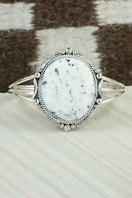 White Buffalo and Sterling Silver Bracelet - Daniel Benally