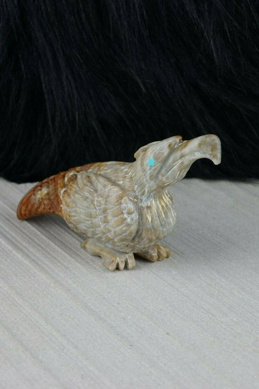 Eagle Zuni Fetish Carving - Tony Mackel - High Lonesome Trading