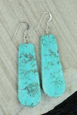 Turquoise & Sterling Silver Earrings - Lupe Lovato