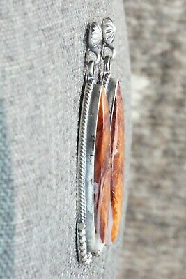 Spiny Oyster & Sterling Silver Earrings - Annie Spencer