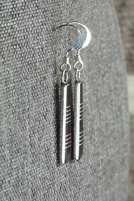 Onyx & Sterling Silver Earrings - Valentino Laate