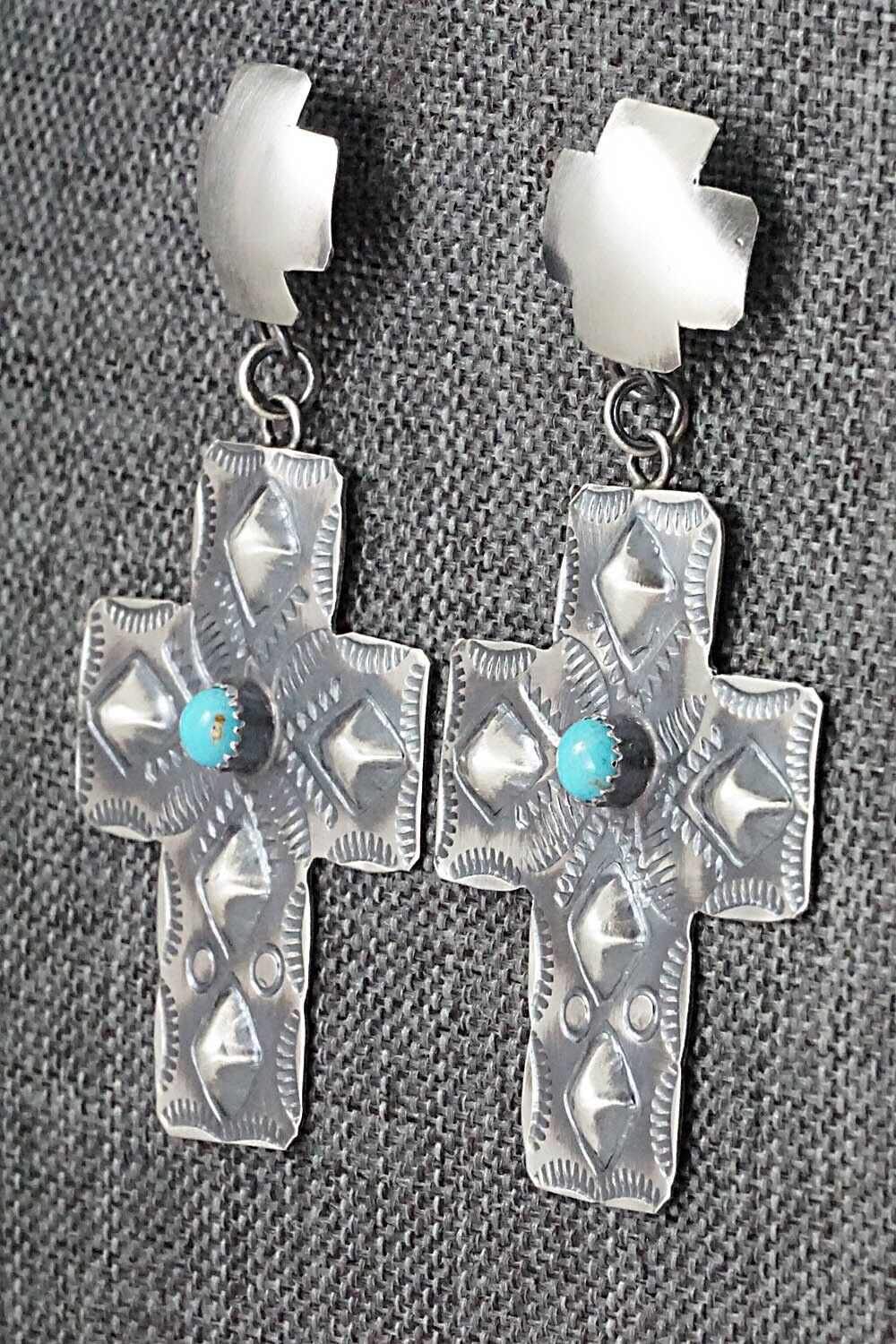 Turquoise & Sterling Silver Earrings - Gabrielle Yazzie