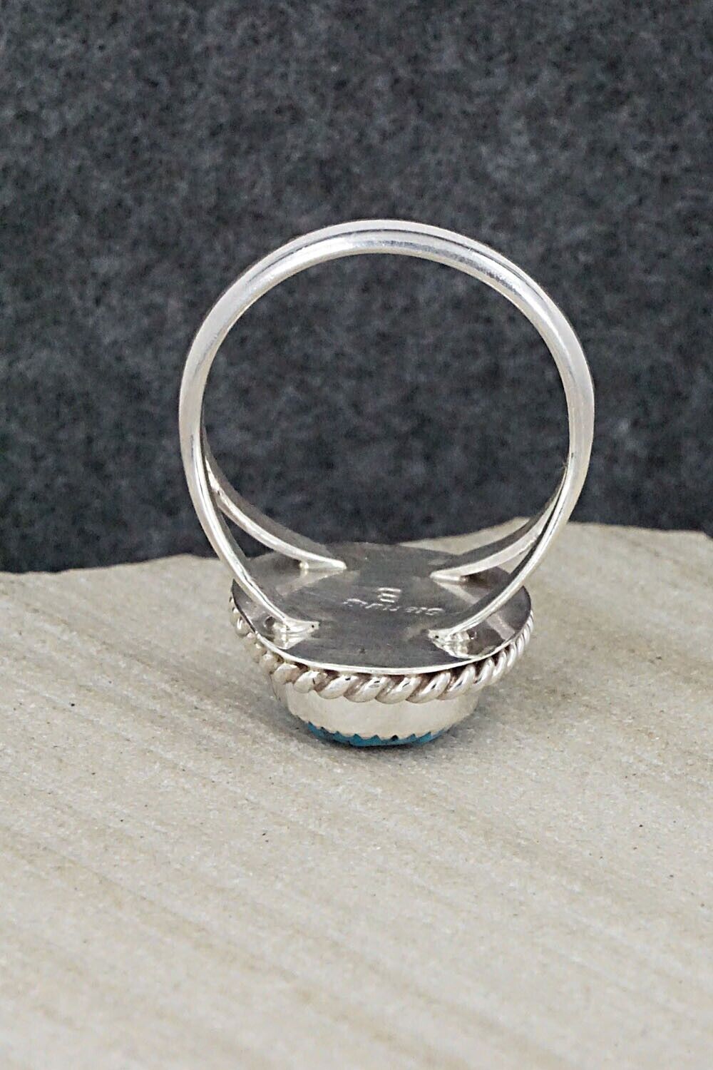 Turquoise & Sterling Silver Ring - Benjamin Martinez - Size 9.25