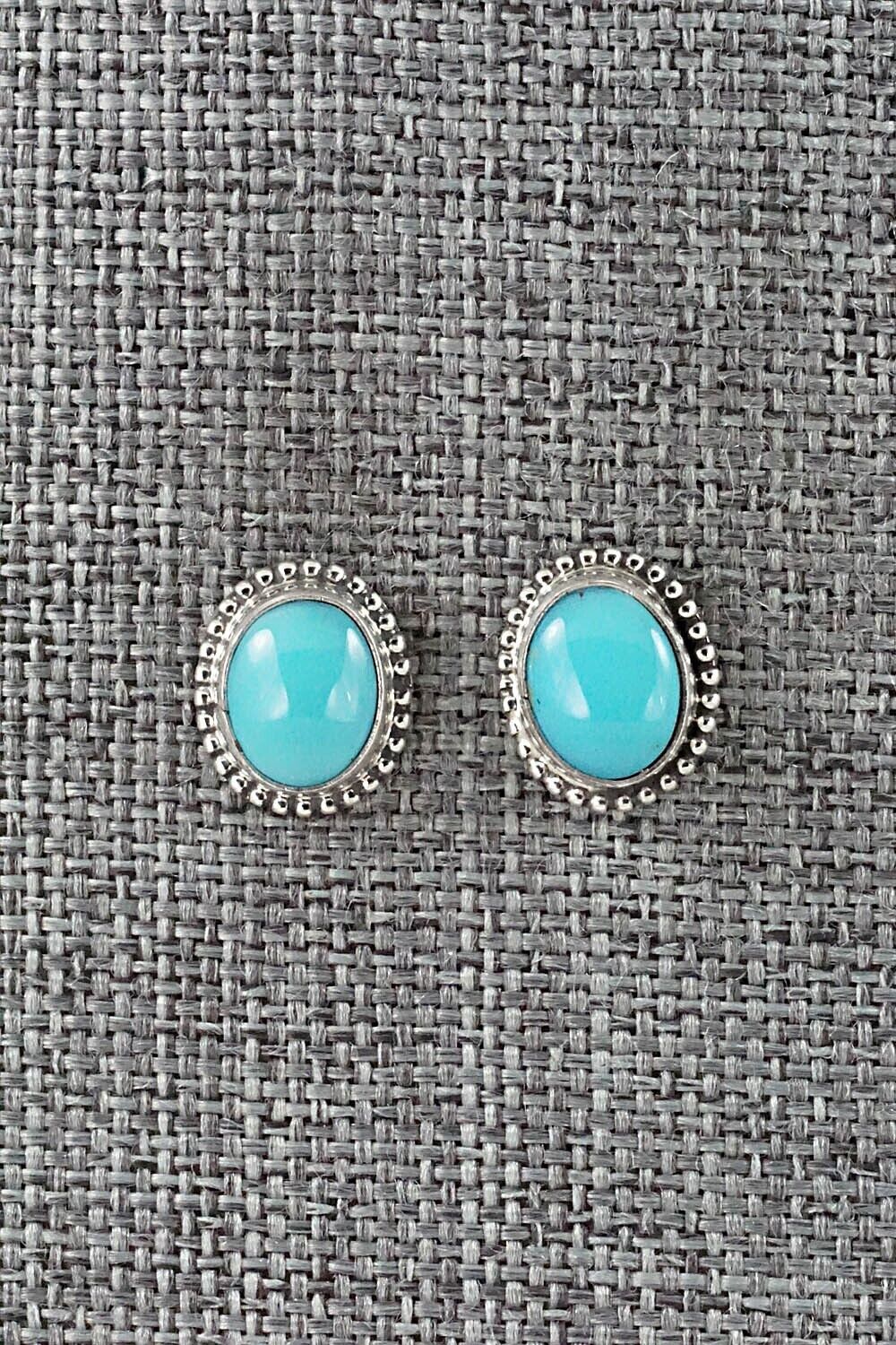 Turquoise & Sterling Silver Earrings - Rosemary Saunders