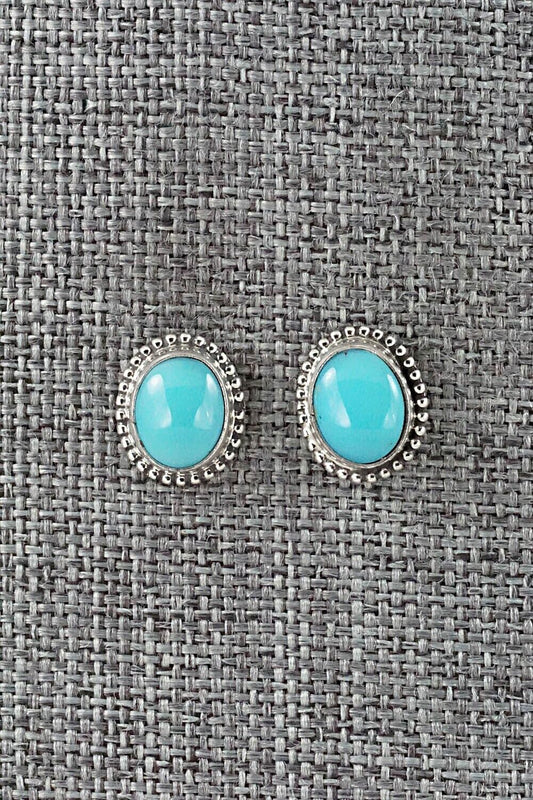 Turquoise & Sterling Silver Earrings - Rosemary Saunders