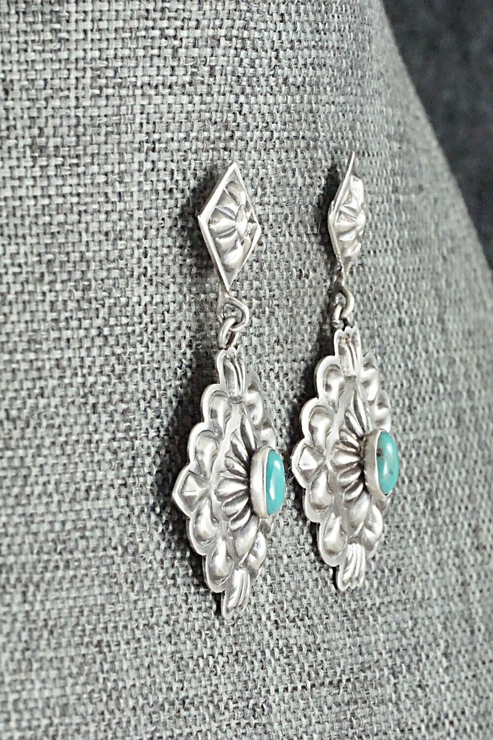 Turquoise & Sterling Silver Earrings - Terry Charlie