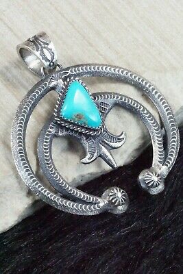 Turquoise & Sterling Silver Pendant - Kevin Billah