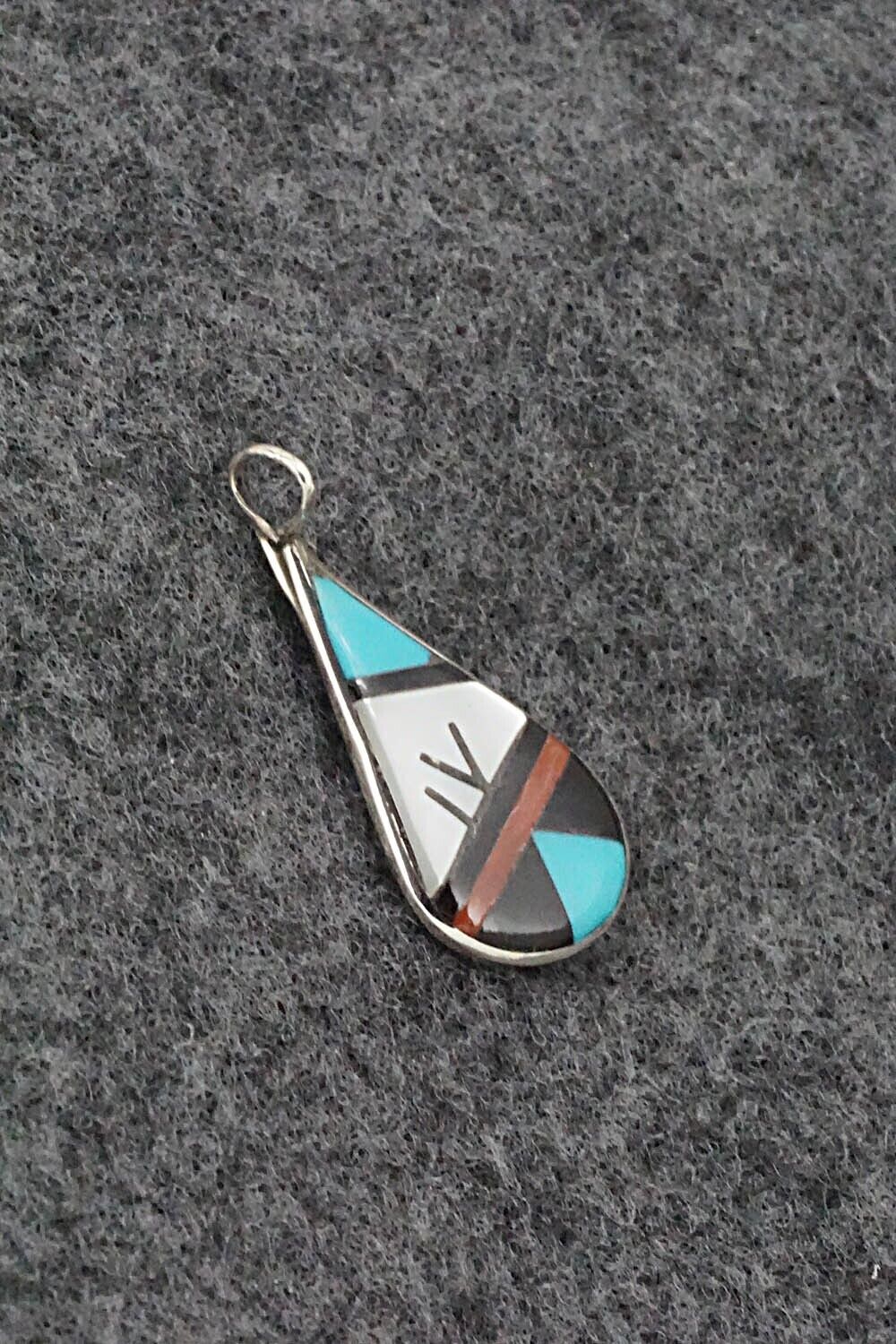 Multi Stone & Sterling Silver Pendant - Rhianna Kallestewa