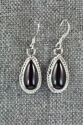 Onyx & Sterling Silver Earrings - Angeline Platero