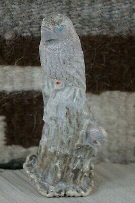 Eagle Zuni Fetish Carving - Derrick Kaamasee - High Lonesome Trading