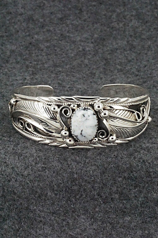 White Buffalo & Sterling Silver Bracelet - Davey Morgan