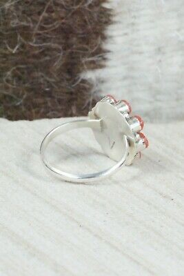 Coral & Sterling Silver Ring - Arlo Kanteena - Size 5.75